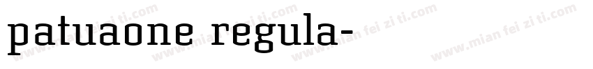 patuaone regula字体转换